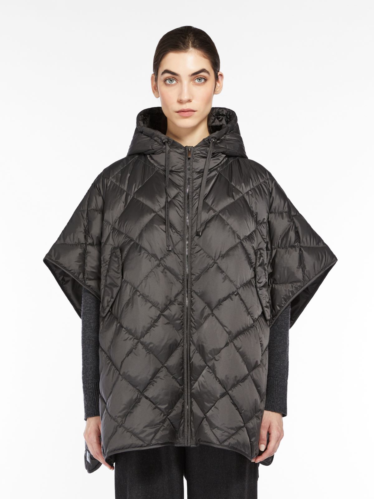 Water-repellent canvas cape - DARK GREY - Max Mara - 2