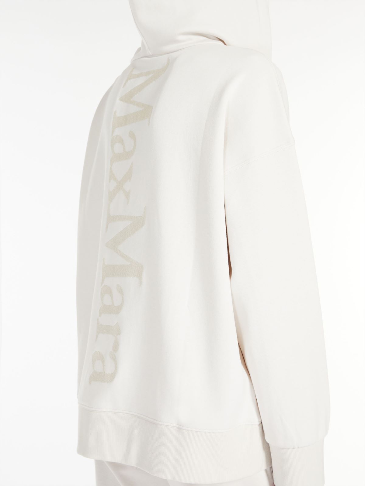 Cotton jersey hoodie - IVORY - Max Mara - 4