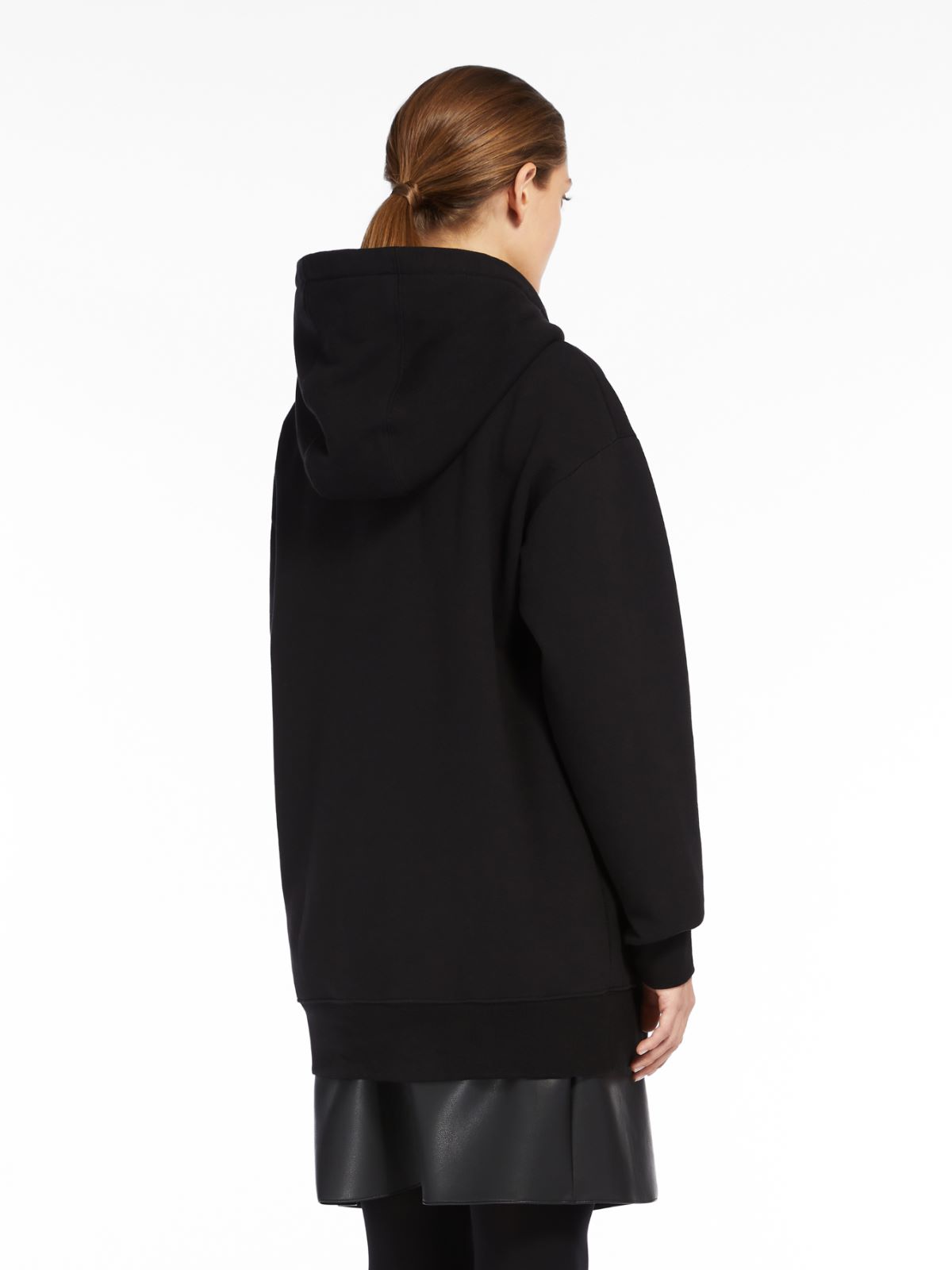 Cotton jersey sweatshirt - BLACK - Max Mara - 3