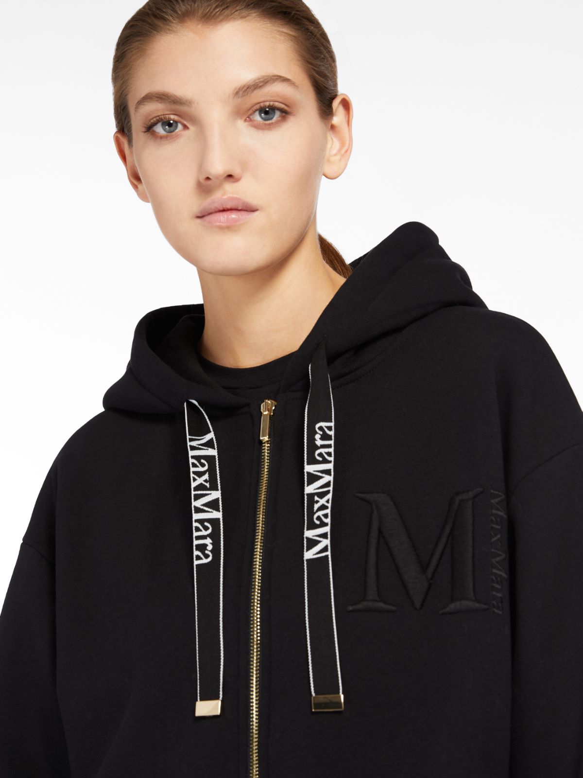 Cotton jersey sweatshirt - BLACK - Max Mara - 4