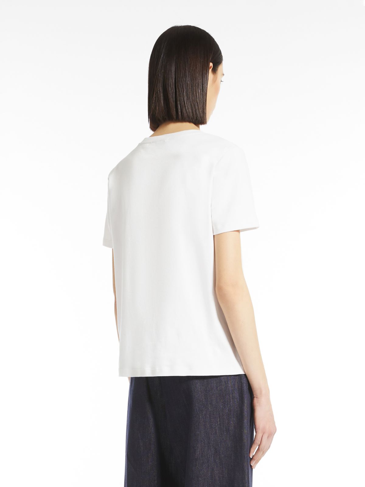 Cotton jersey T-shirt - IVORY - Max Mara - 3