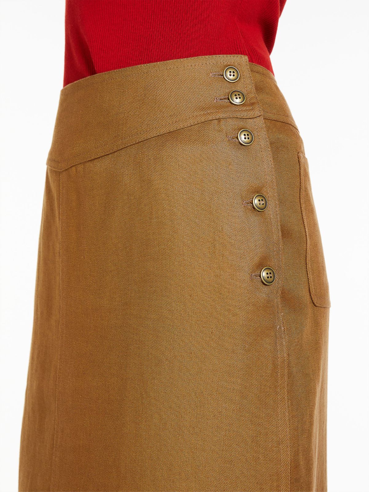 Pure linen skirt - BRONZE - Max Mara - 4