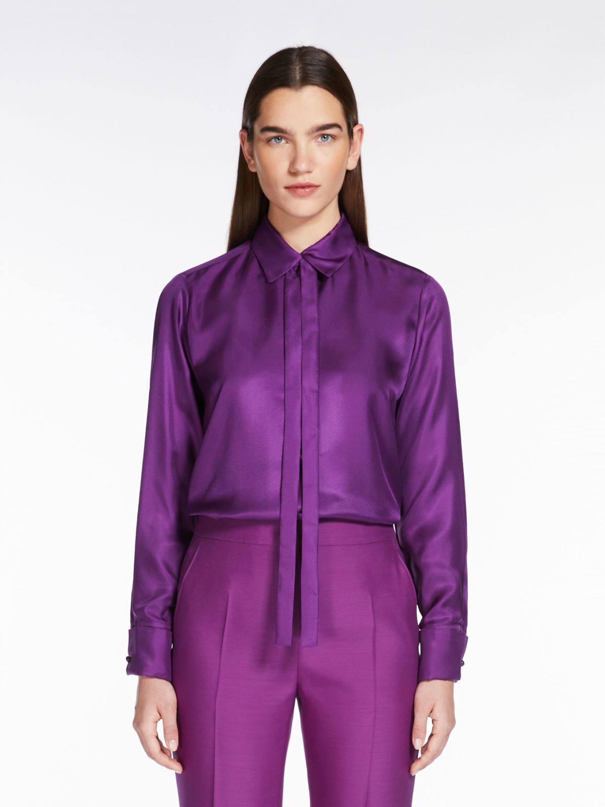 Lightweight silk shirt - PURPLE - Max Mara - 2