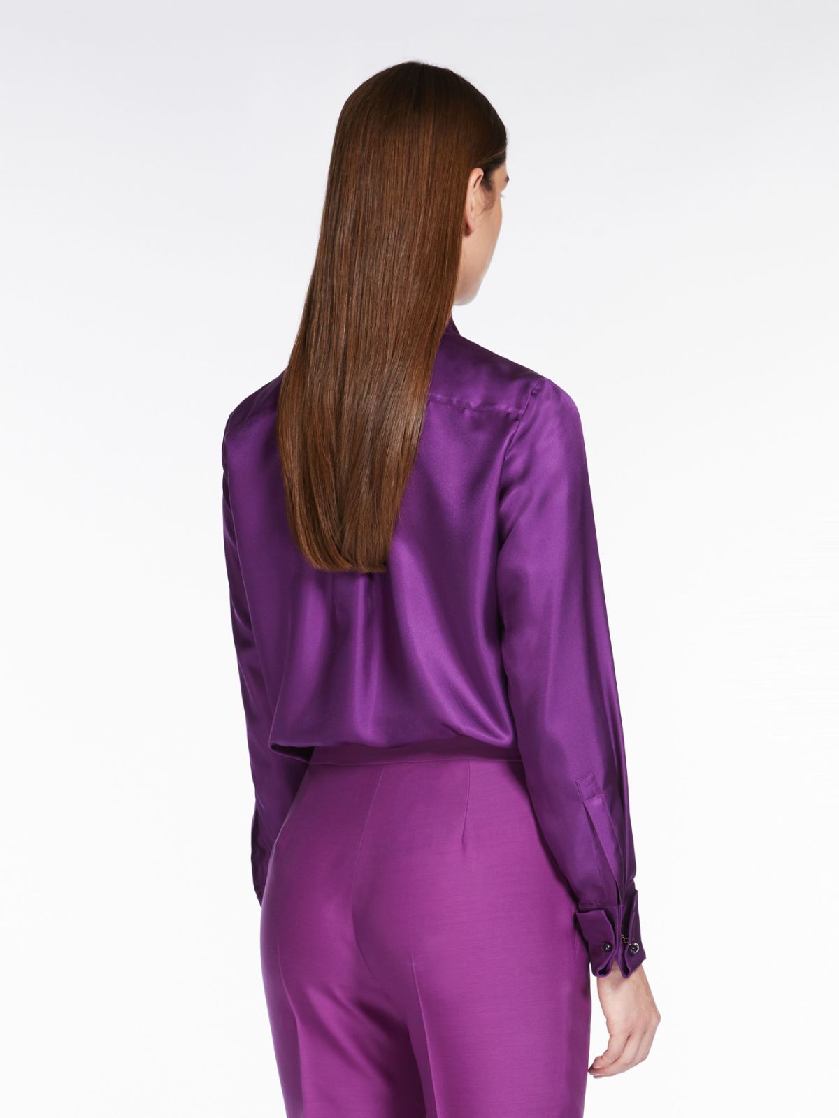 Lightweight silk shirt - PURPLE - Max Mara - 3