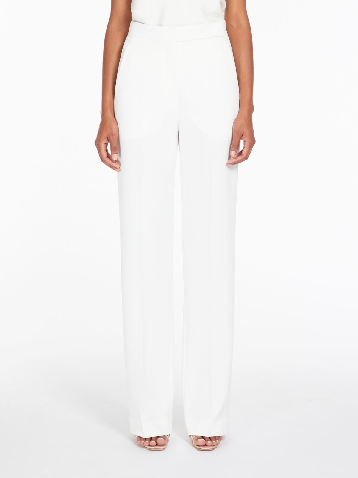 Pantalon de smoking en cady - BLANC - Max Mara - 2