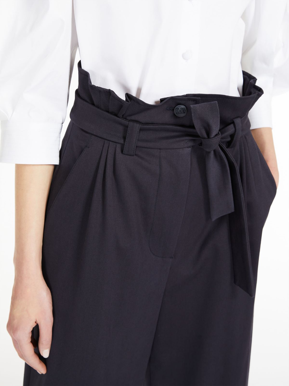 Cotton gabardine trousers - ULTRAMARINE - Max Mara - 4