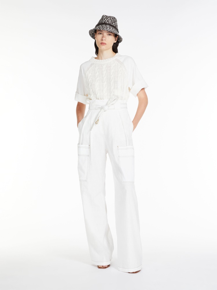 Linen yarn jumper - WHITE - Max Mara