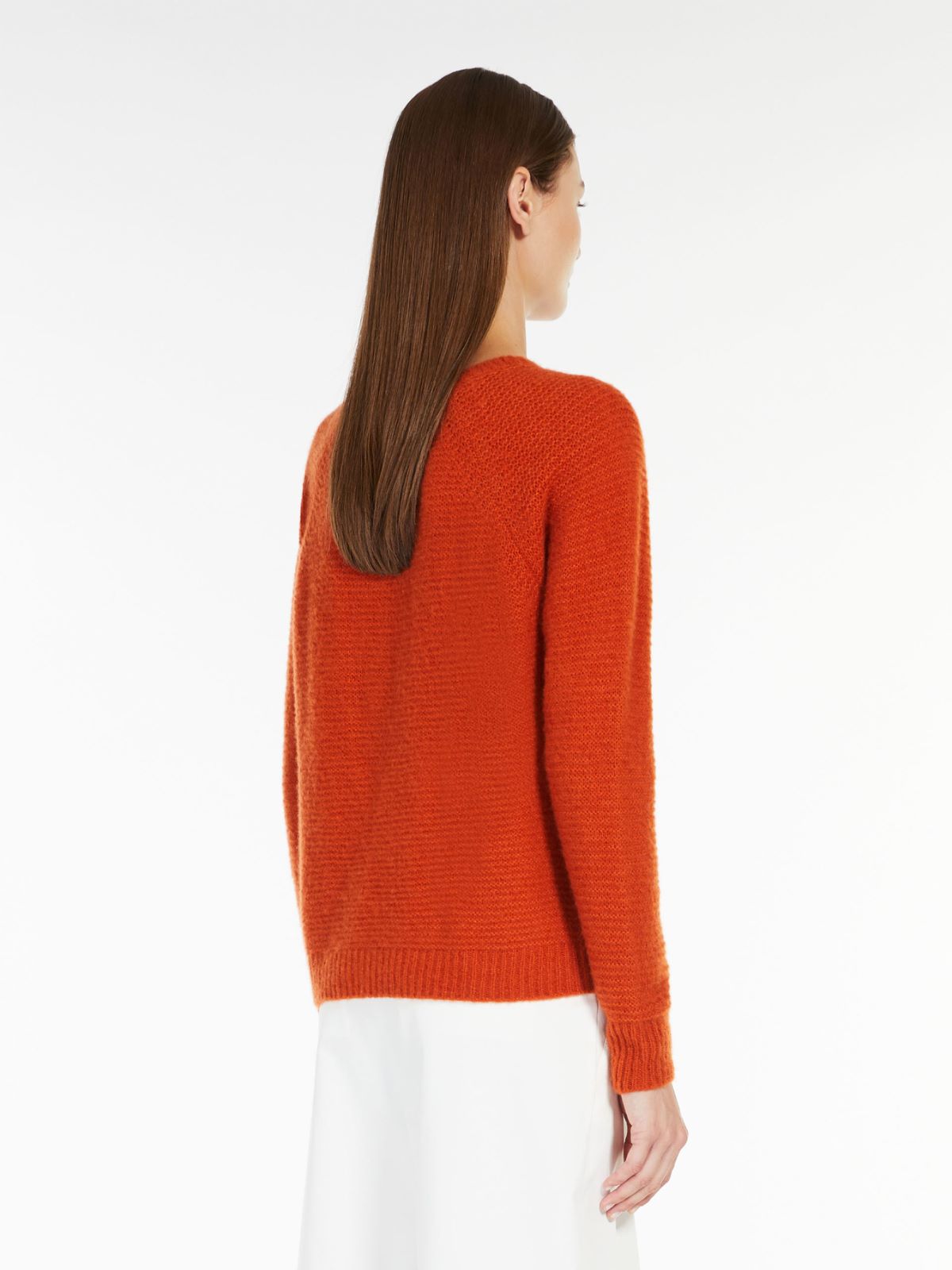 Cashmere and silk jumper - ORANGE - Max Mara - 3