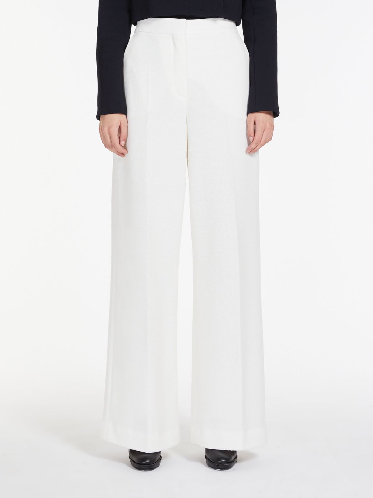 Cotton and wool trousers - WHITE - Max Mara - 2