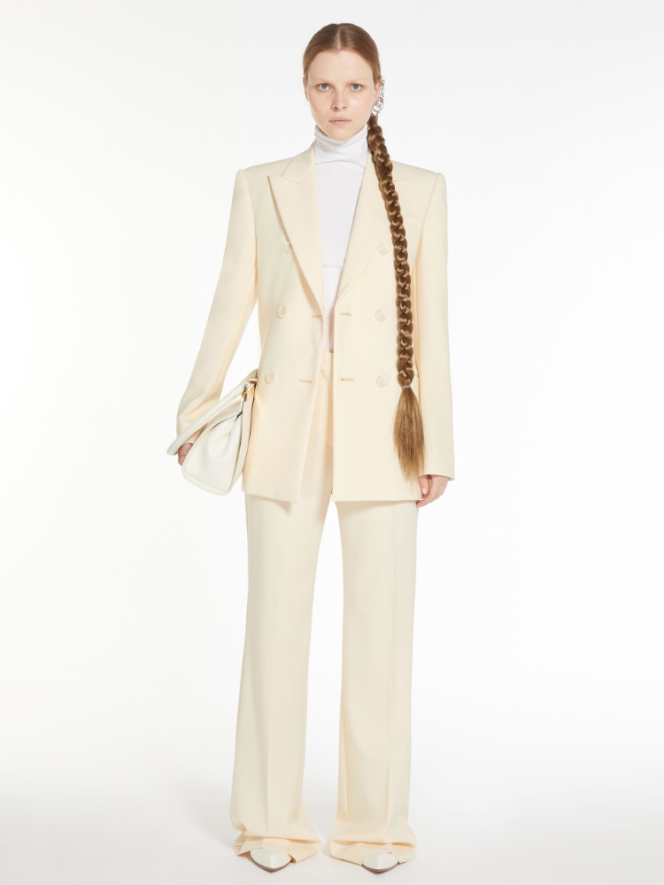 Stretch wool blazer - IVORY - Max Mara