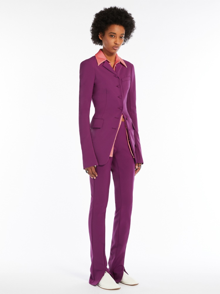 Slim-fit long trousers - PURPLE - Max Mara
