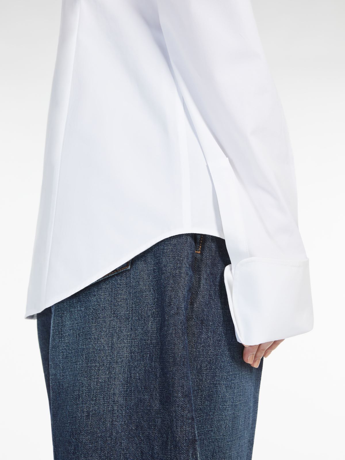 Slim-fit poplin shirt - WHITE - Max Mara - 5