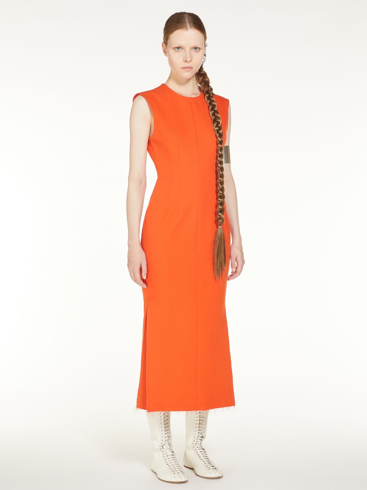 Long sleeveless dress - TANGERINE - Max Mara