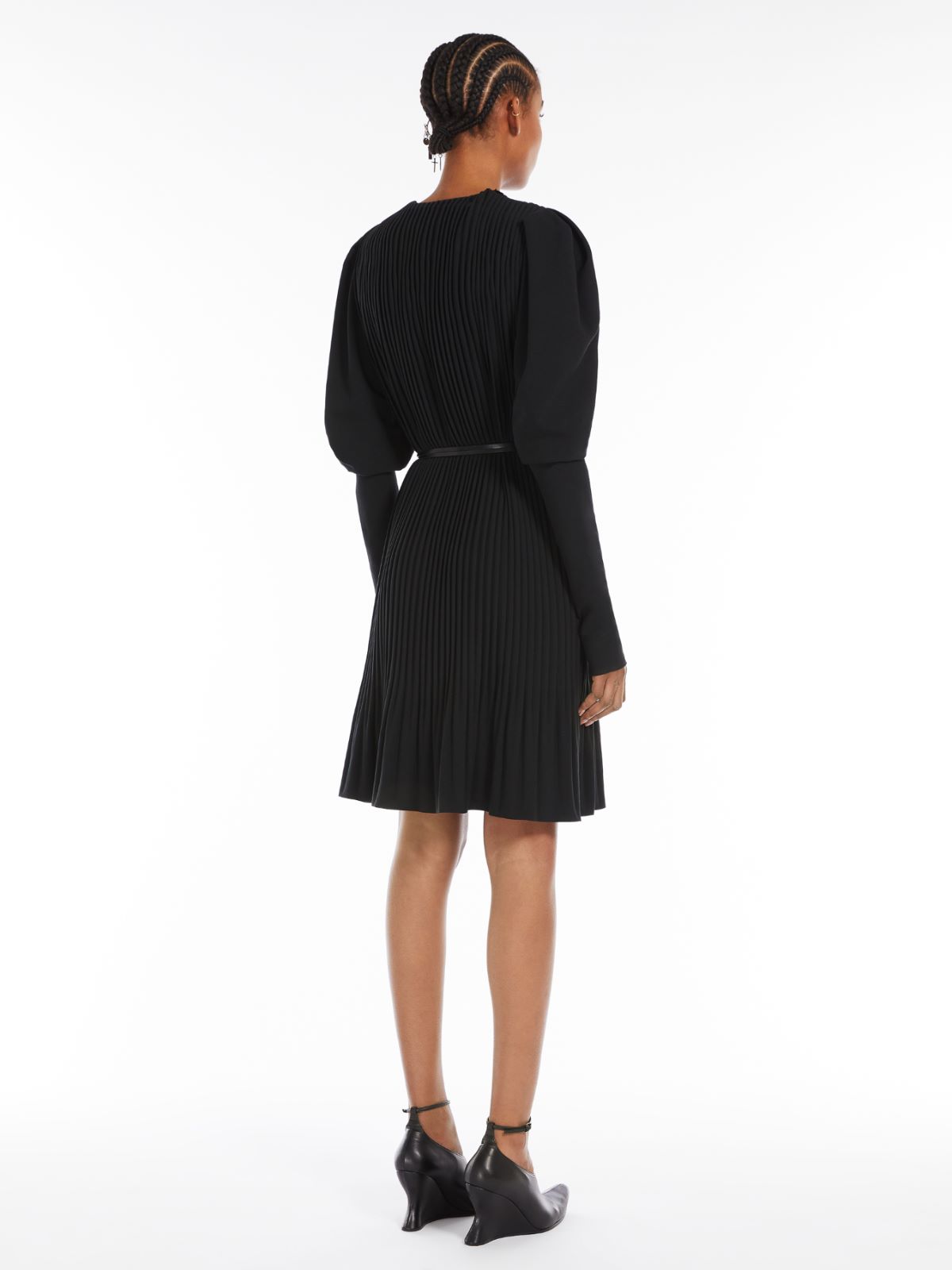 Pleated dress with fade effect - BLACK - Max Mara - 3