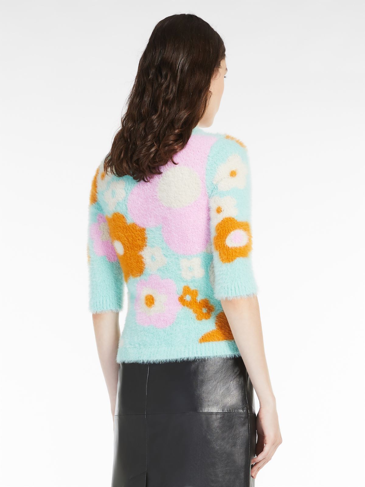 Sweater with floral inlay - GREEN - Max Mara - 3