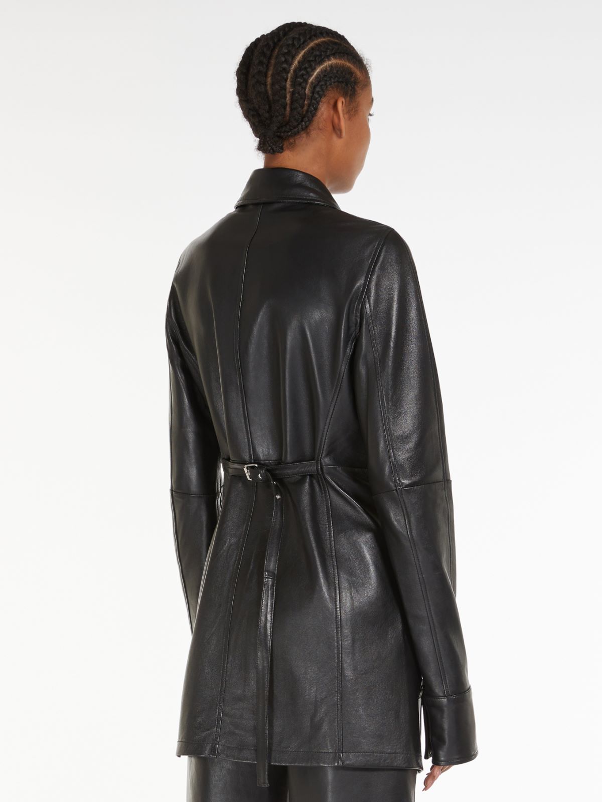 Nappa leather jacket - BLACK SILVER - Max Mara - 3