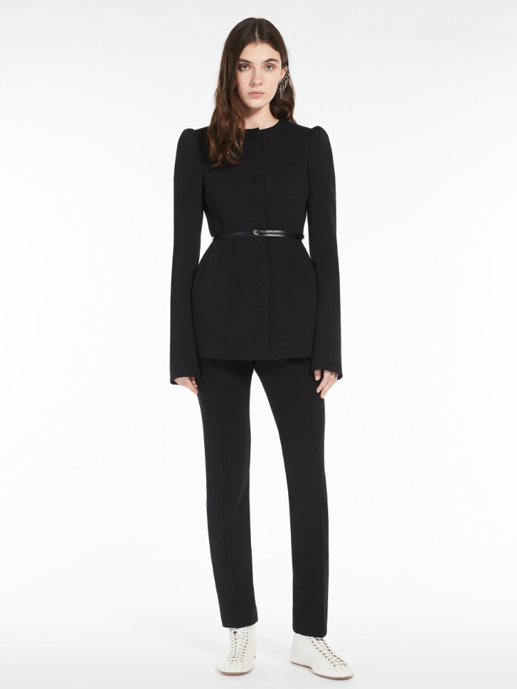 Crew-neck jacket - BLACK - Max Mara