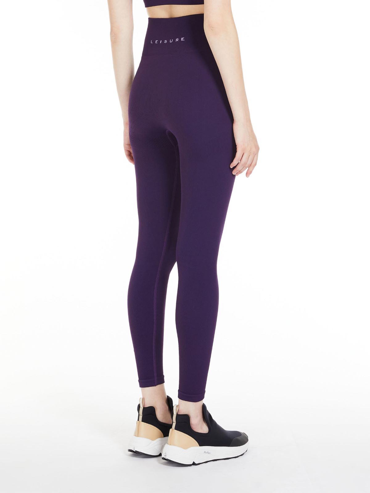Stretch yarn leggings - PURPLE - Max Mara - 3