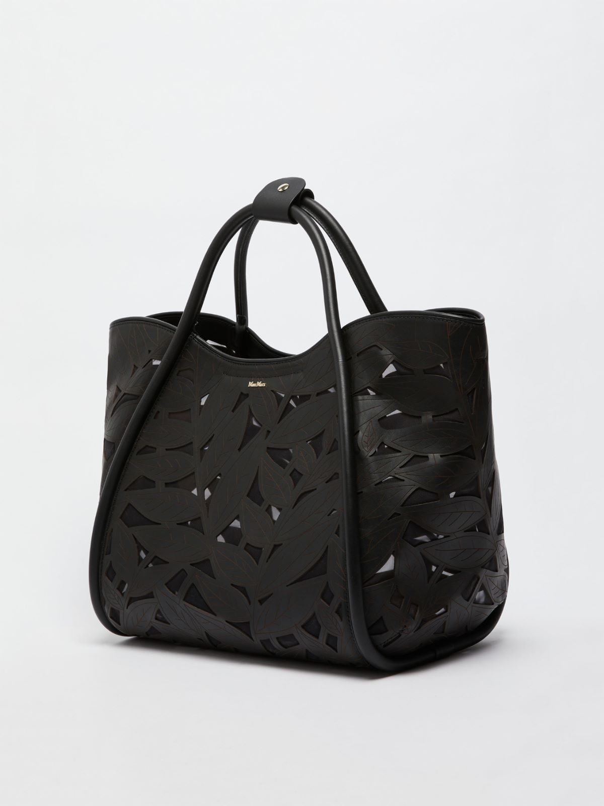 Marine tote bag in carved leather - BLACK - Max Mara - 2