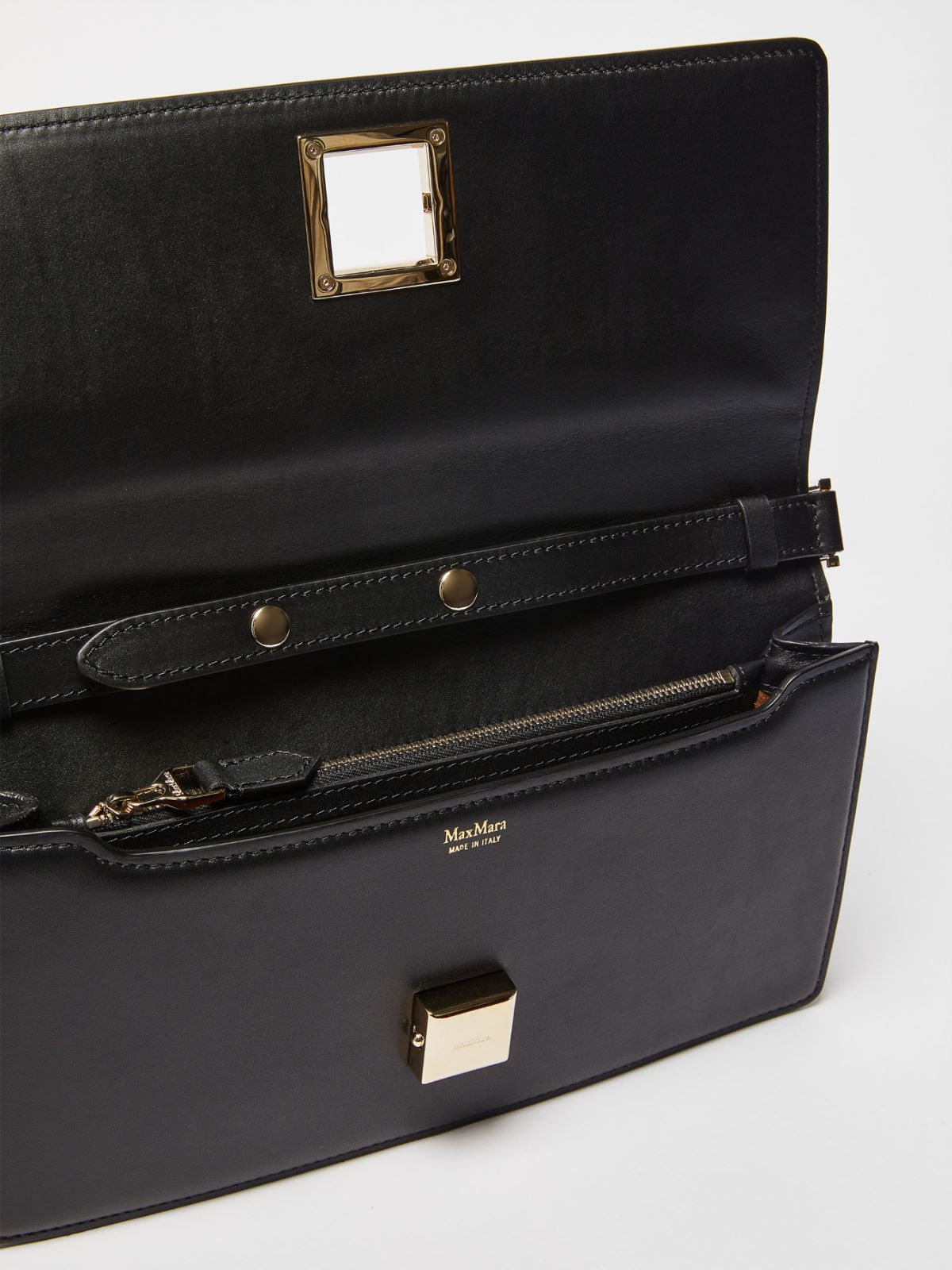 MM leather clutch bag - BLACK - Max Mara - 4