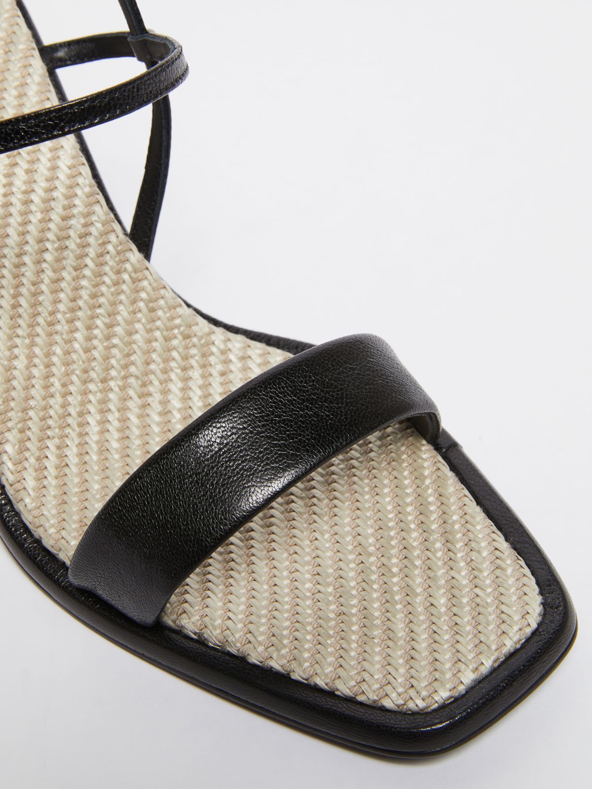 Nappa-leather sandals - BLACK - Max Mara - 4