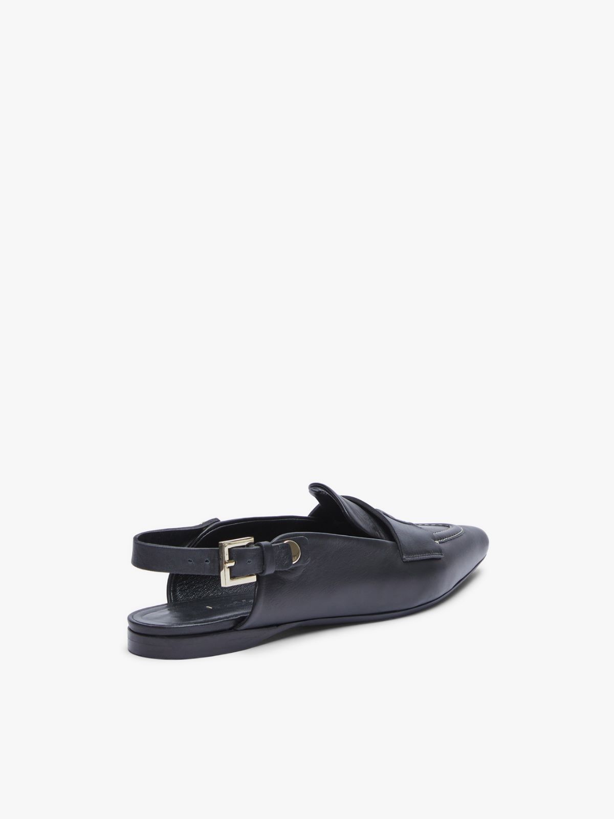 Leather mule moccasins - BLACK - Max Mara - 3