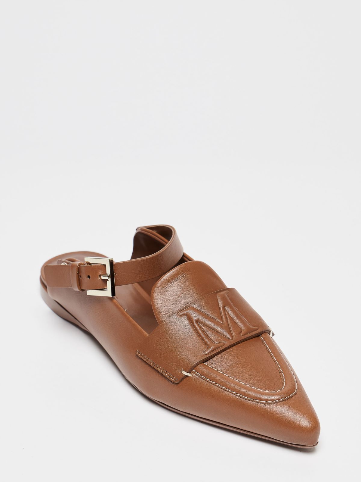 Leather mule moccasins - TOBACCO - Max Mara - 4