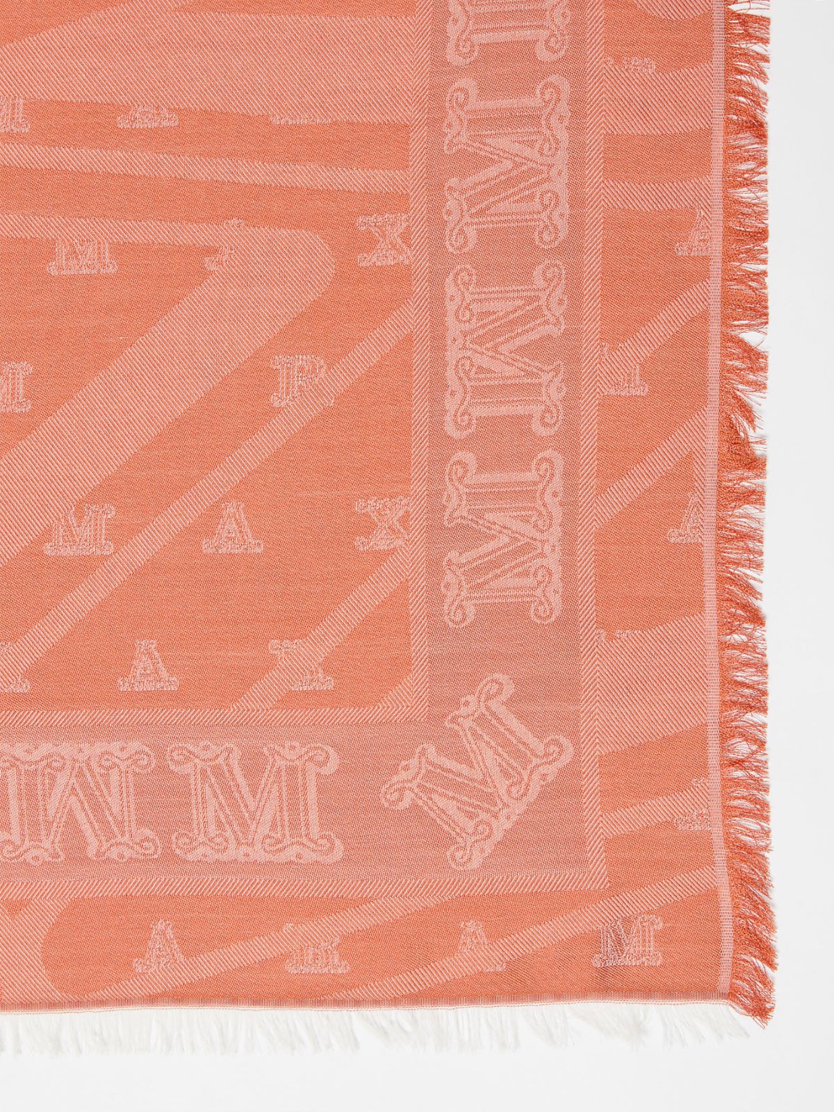 Silk and cotton shawl - SALMON - Max Mara - 2