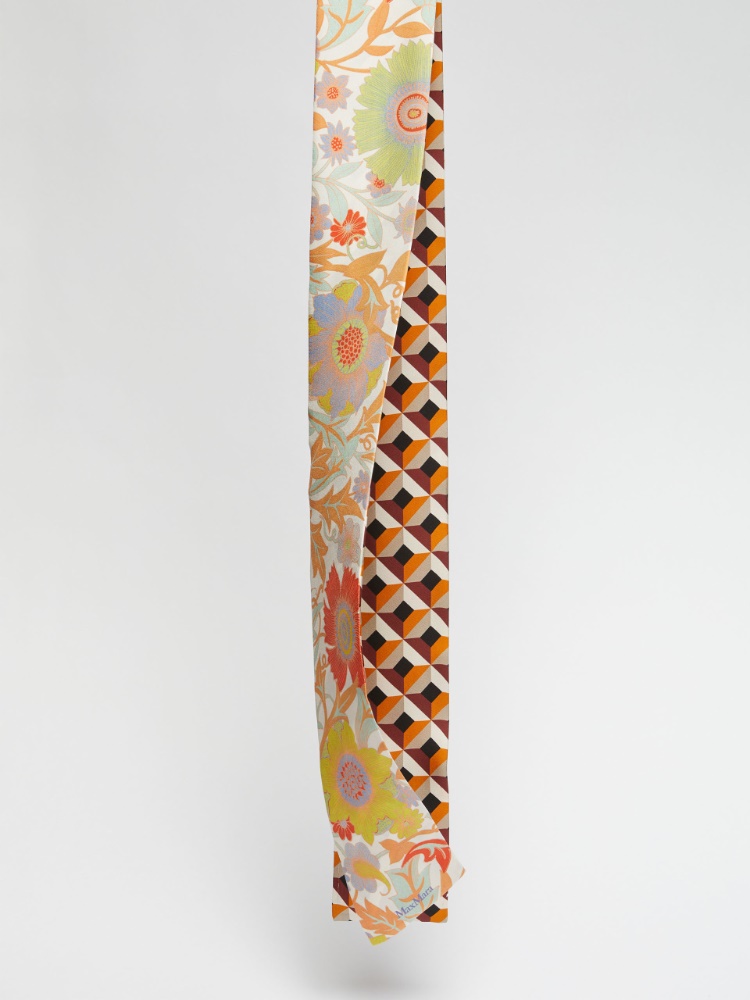 Printed silk headband - PEACH - Max Mara
