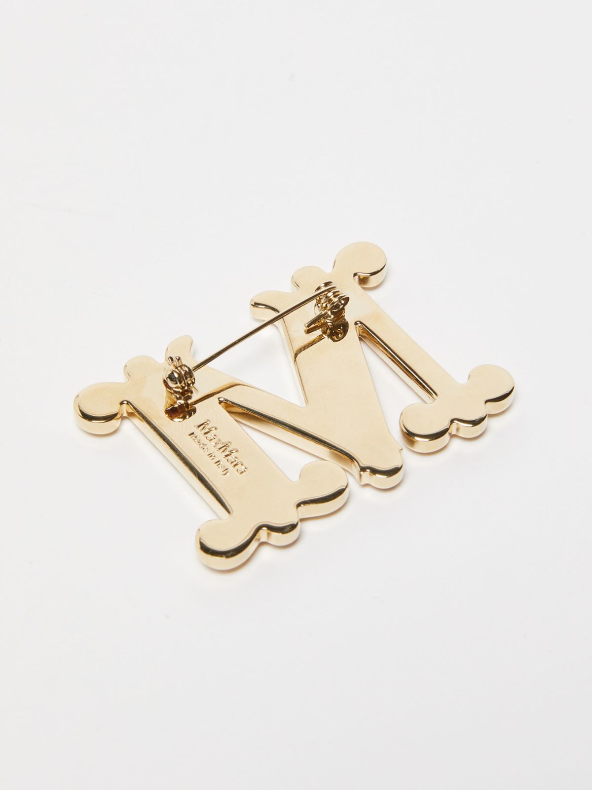 Monogram brooch with rhinestones - BEIGE - Max Mara - 2