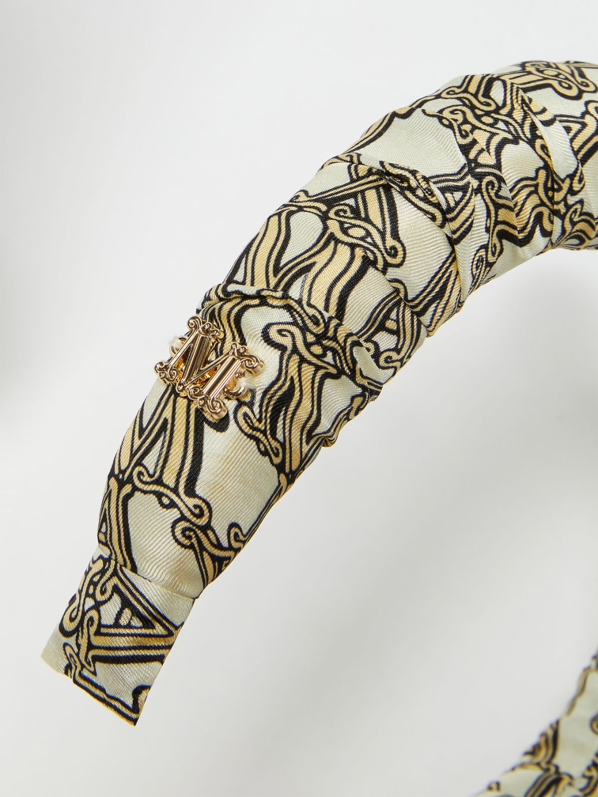 Printed silk headband - YELLOW - Max Mara - 2