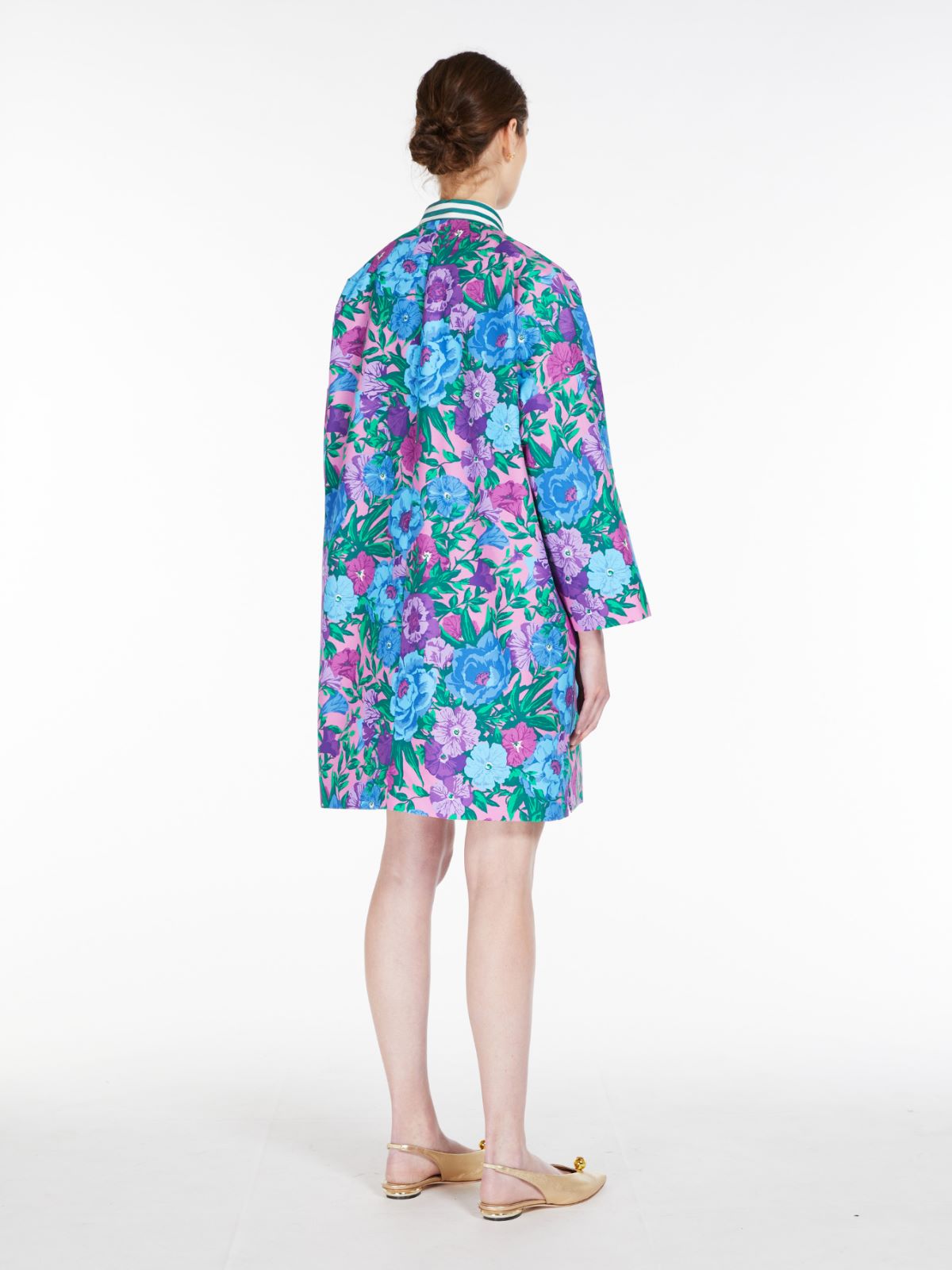 Coat in printed cotton - GREEN - Max Mara - 3