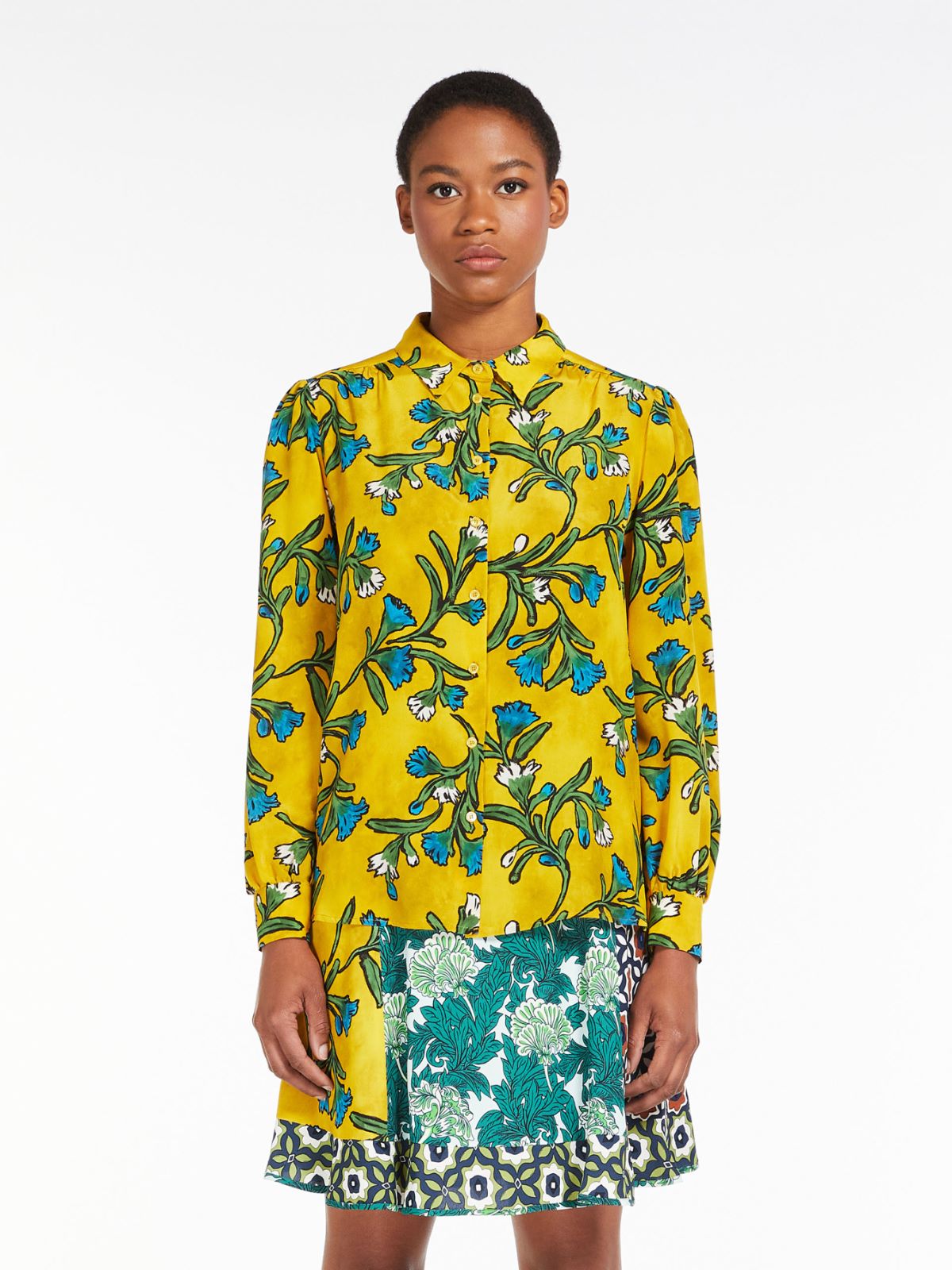 Pure silk shirt - GOLD - Max Mara - 2