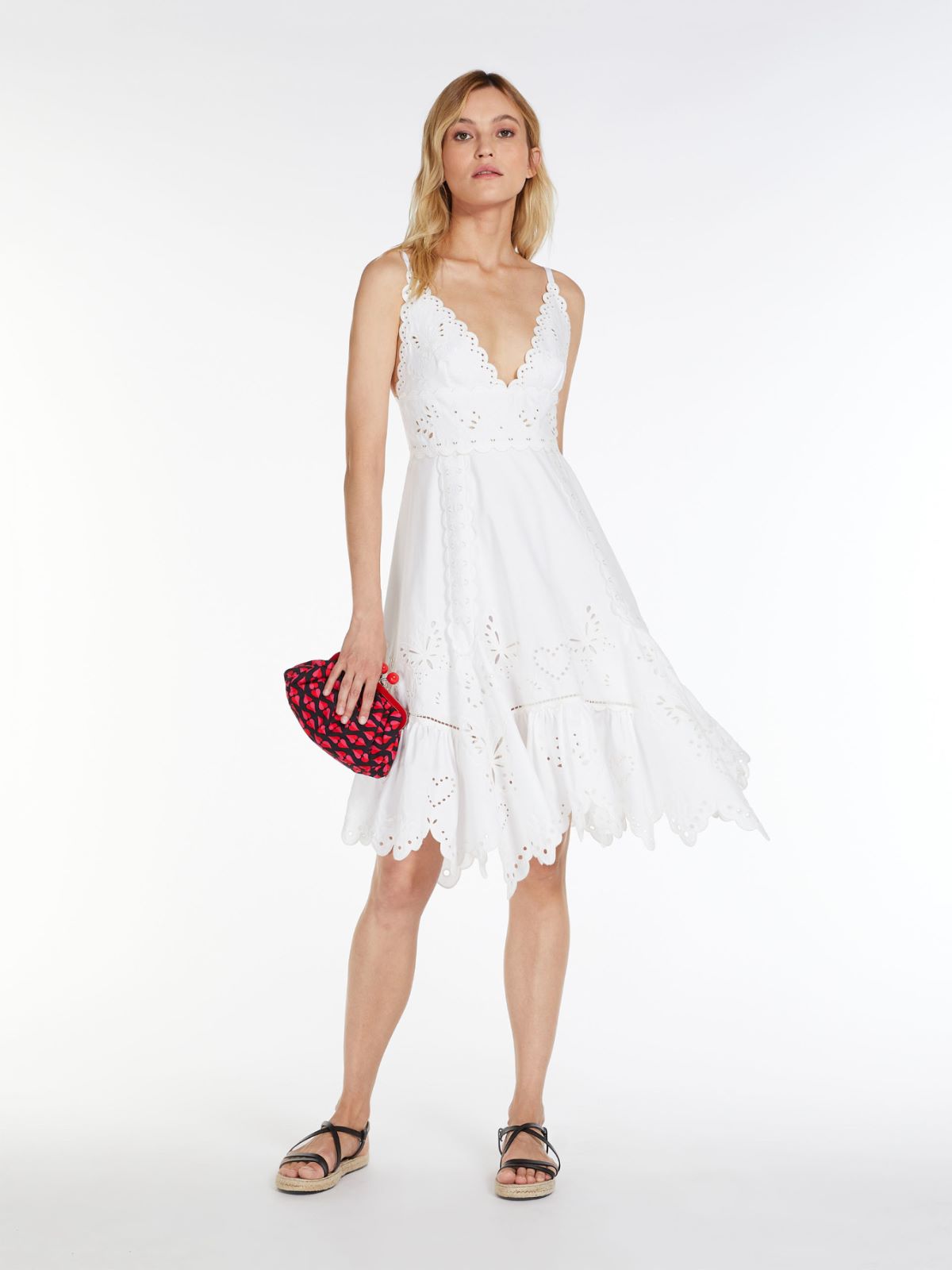 Abito in cotone Sangallo - BIANCO - Max Mara