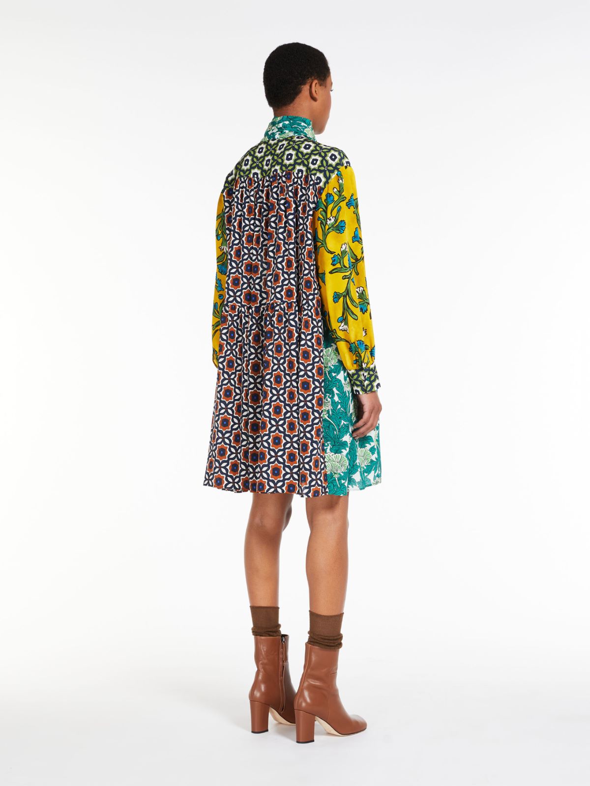 Pure silk dress - GREEN - Max Mara - 3