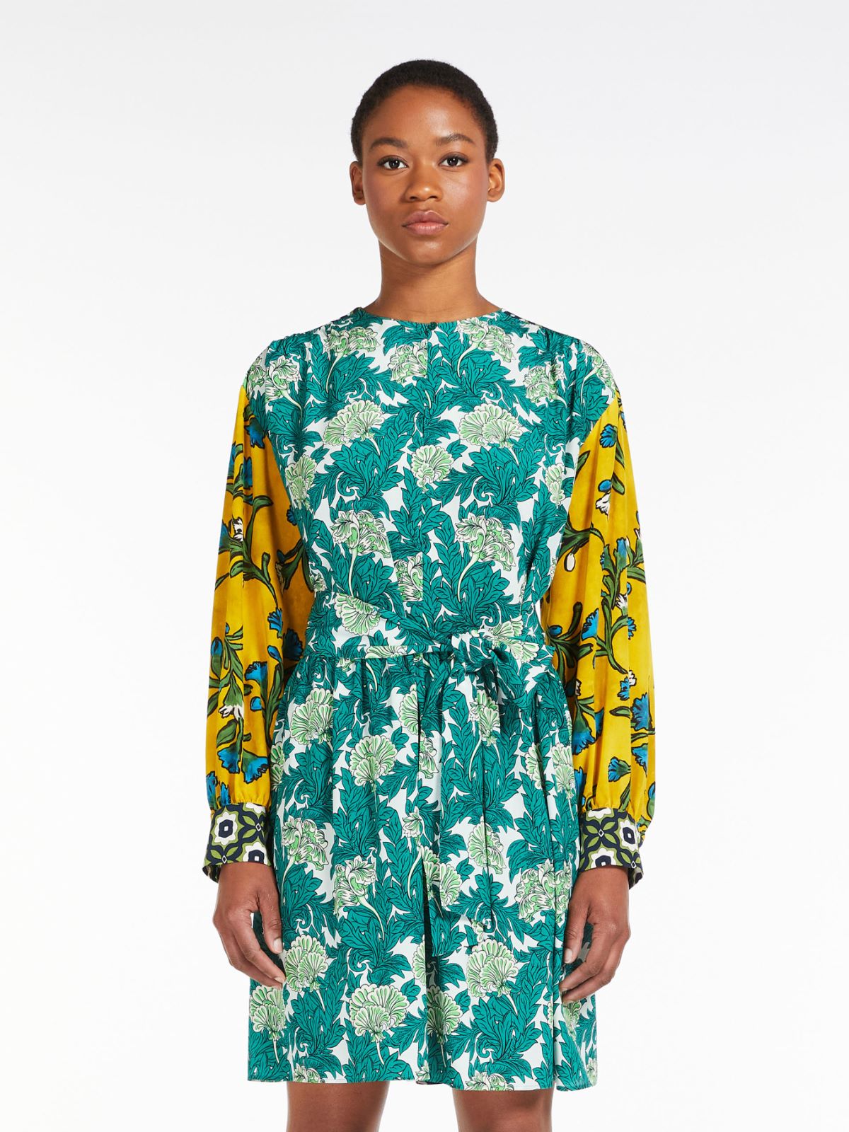 Pure silk dress - GREEN - Max Mara - 4