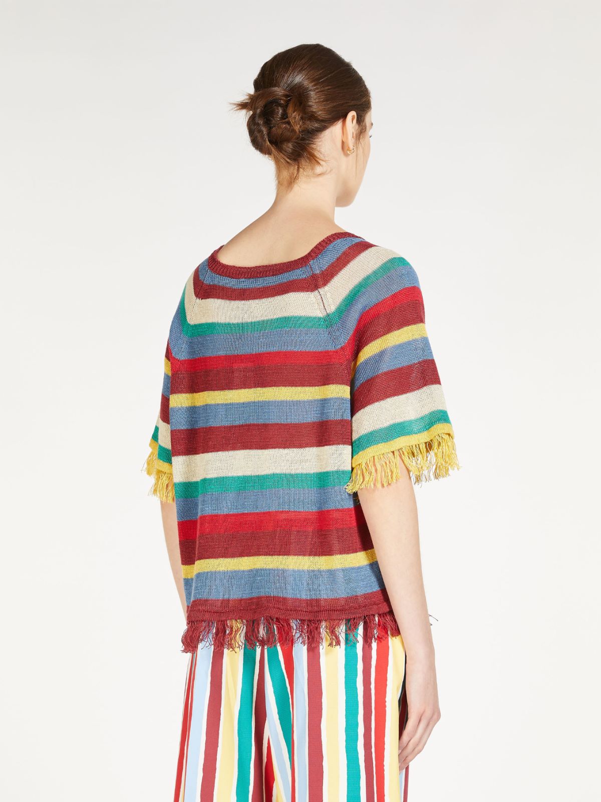 Linen knit jumper - LIGHT BLUE - Max Mara - 3