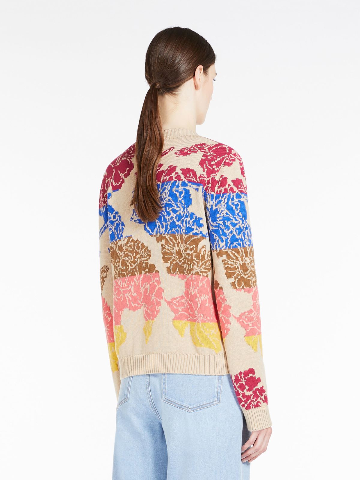 Jacquard cotton jumper - PINK - Max Mara - 3