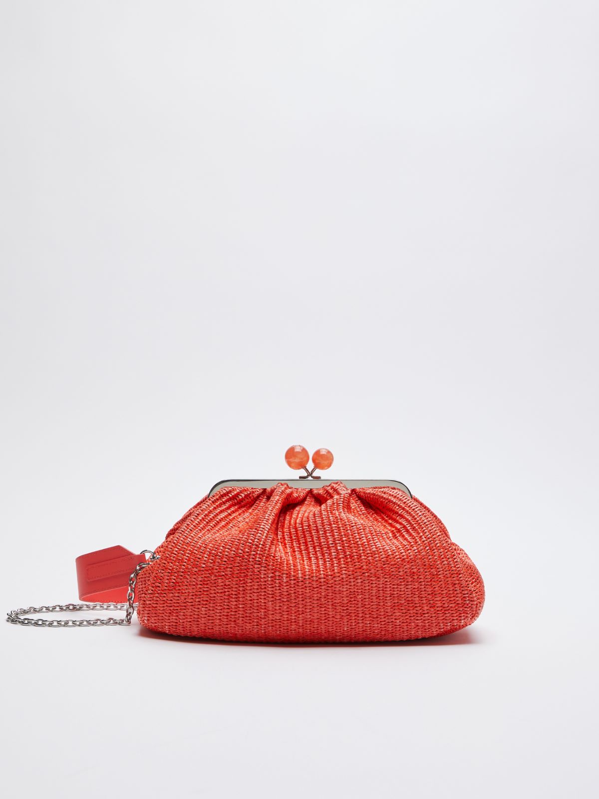 Medium Pasticcino Bag in raffia - RED - Max Mara
