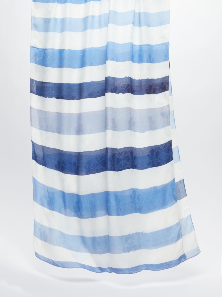 Viscose and modal stole - LIGHT BLUE - Max Mara