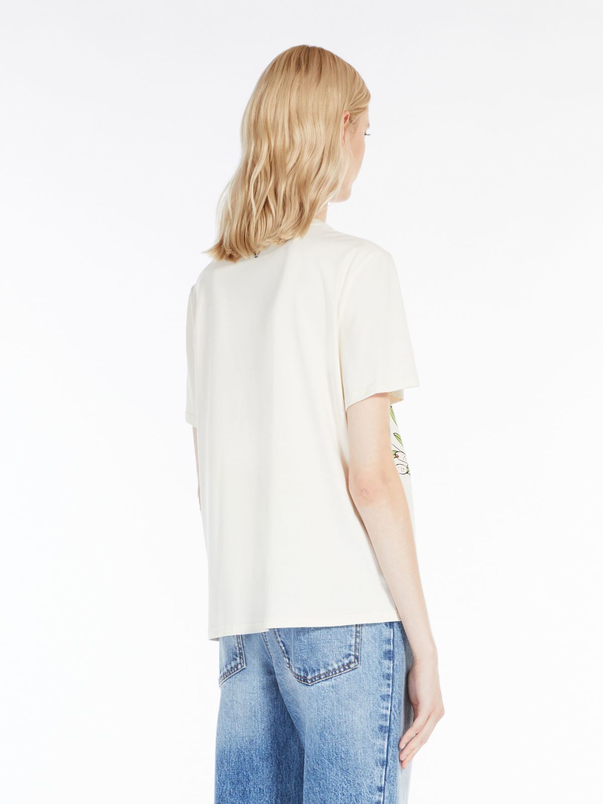 Printed jersey T-shirt - IVORY - Max Mara - 3