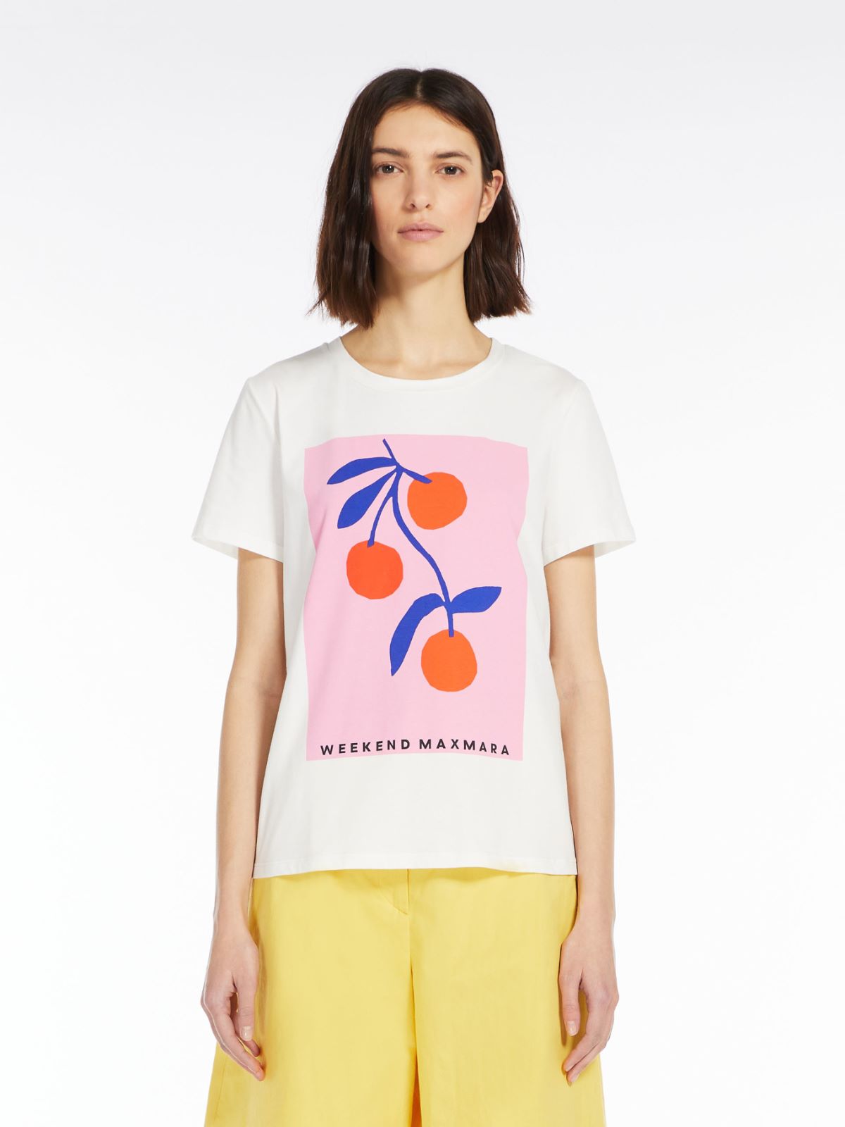 T-shirt in printed jersey - WHITE - Max Mara - 2