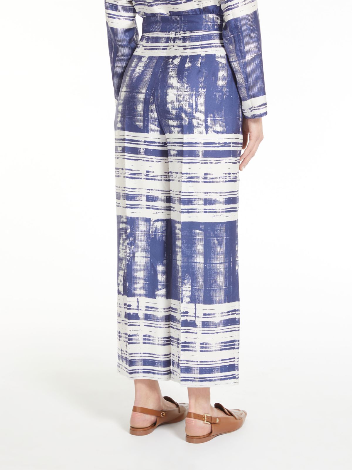 Silk trousers - NAVY - Max Mara - 3
