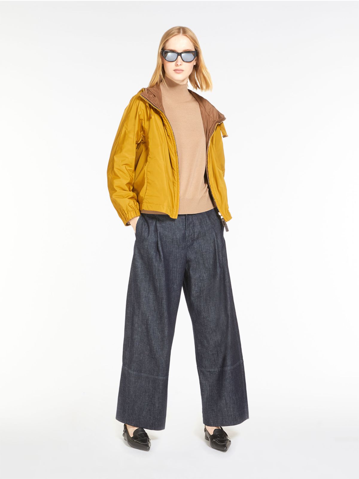 Reversible water-repellent taffeta jacket - MUSTARD - Max Mara