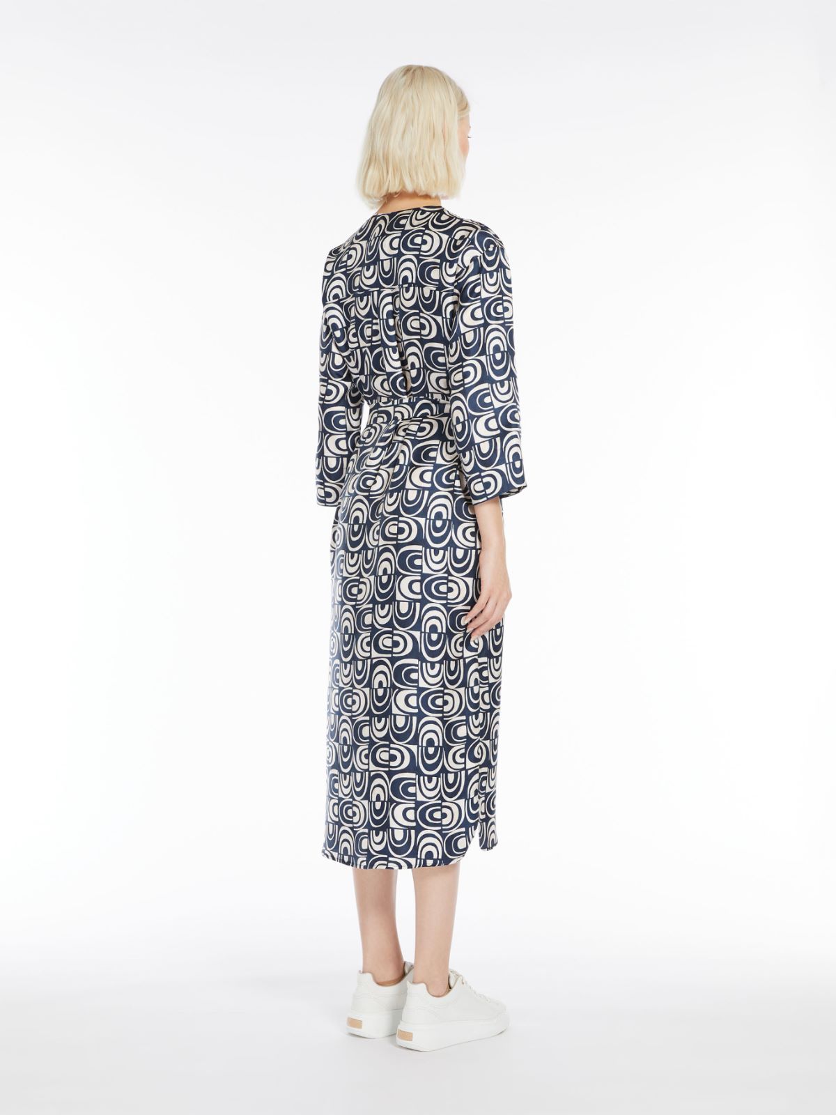 Printed silk dress - ULTRAMARINE - Max Mara - 3