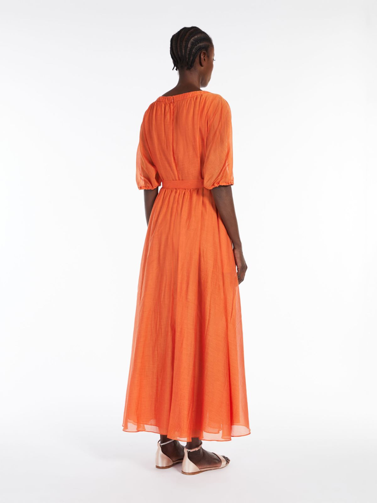 Balloon-sleeve dress - ORANGE - Max Mara - 3