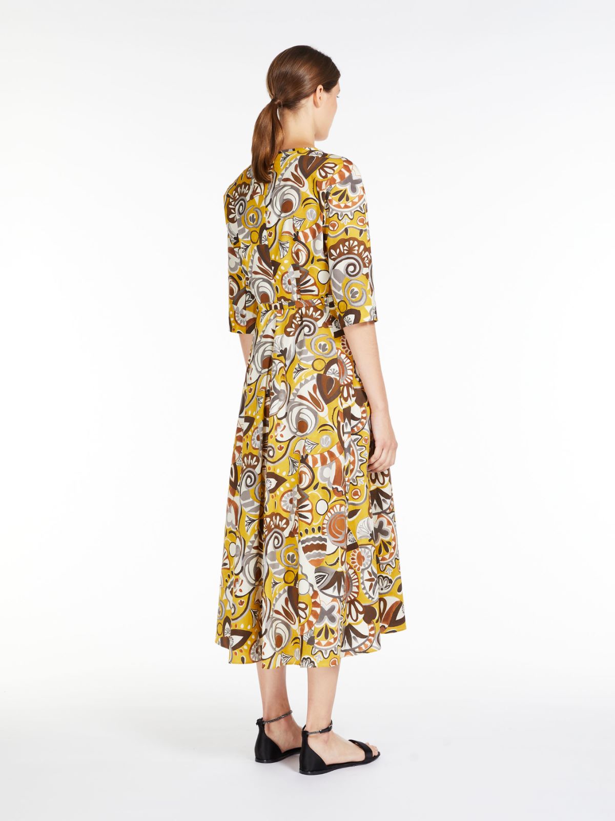 Picasso-print cotton dress - YELLOW - Max Mara - 3