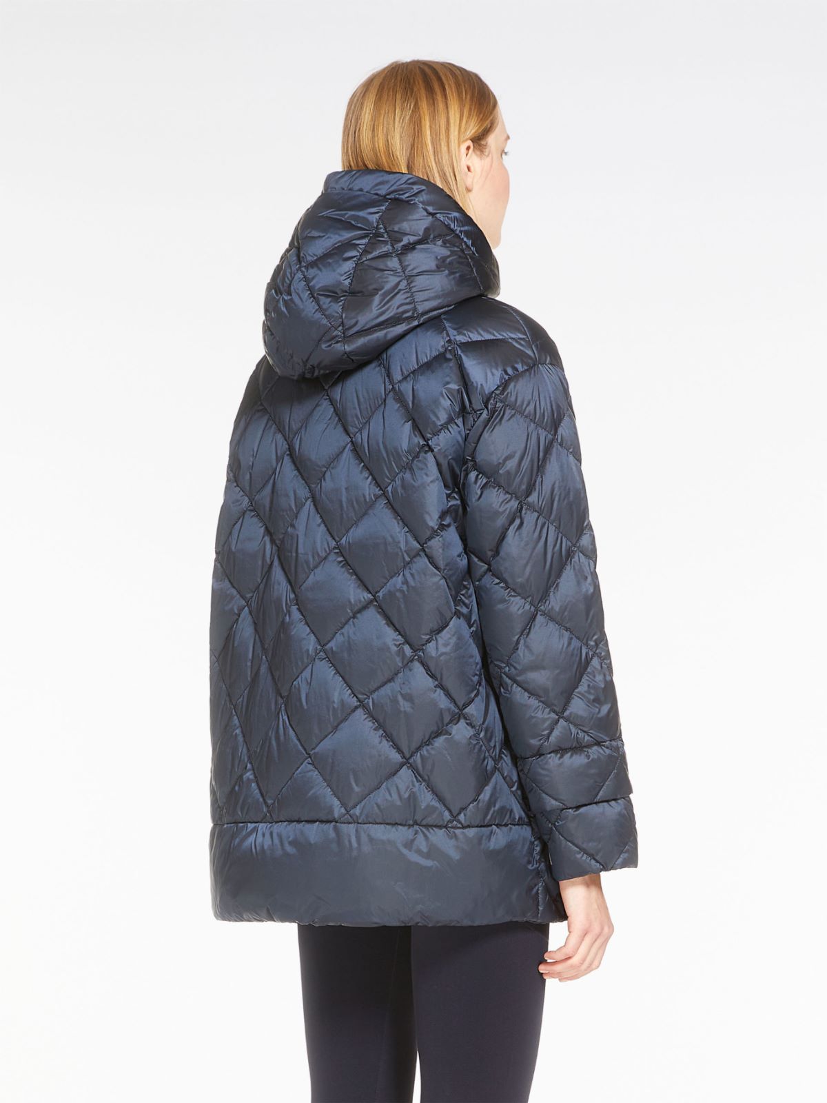Reversible water-repellent canvas down jacket - MIDNIGHTBLUE - Max Mara - 3