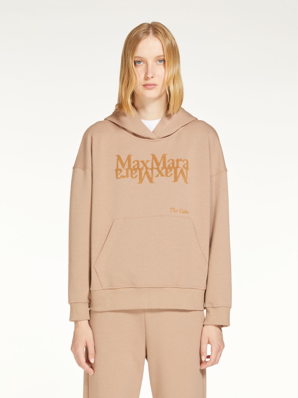 Technical cotton jersey sweatshirt - CAMEL - Max Mara - 2