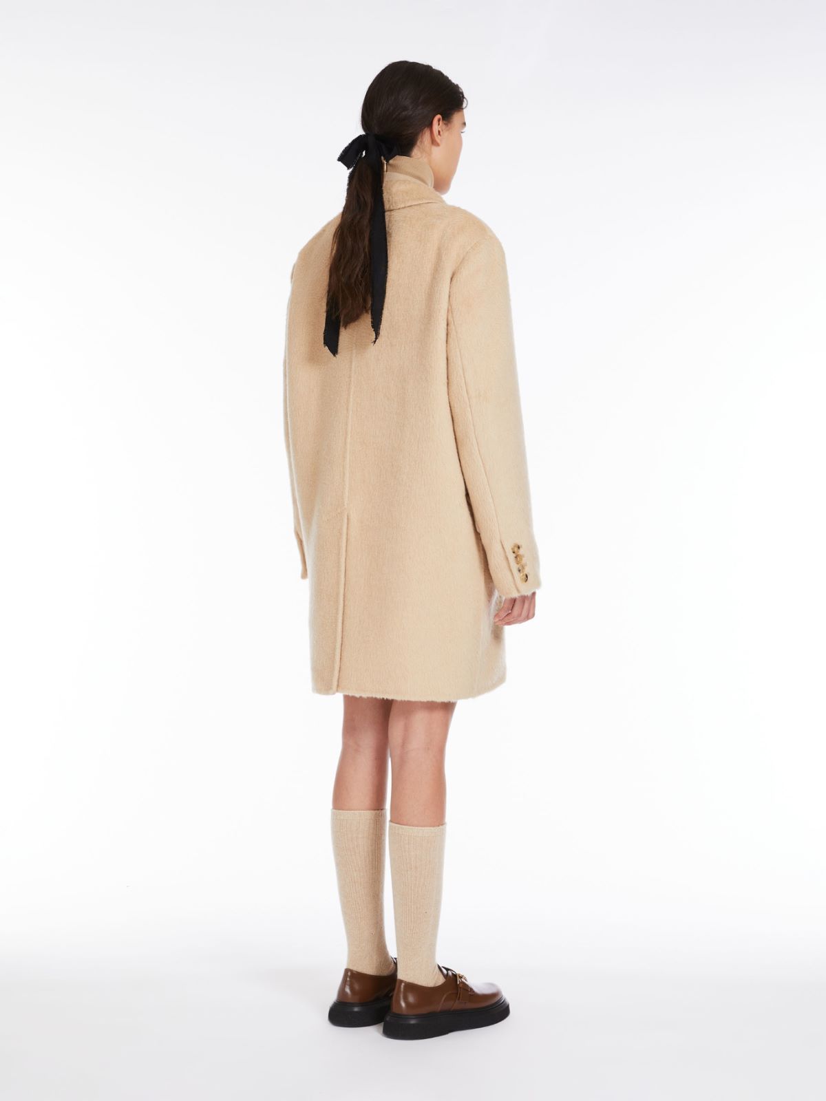 Double-breasted camel colour pea coat - ALBINO - Max Mara - 3